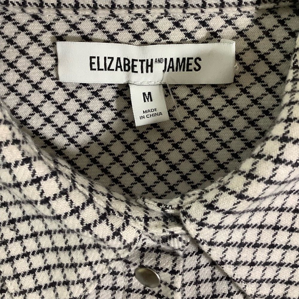 Elizabeth And James Checked Print Button Front Sh… - image 3